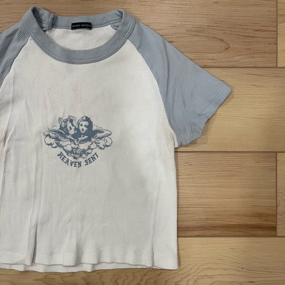 brandy melville heaven sent blue tshirt - Picture 2 of 4